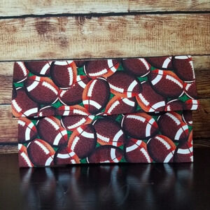 Handcrafted Football Cloth Clutch purse